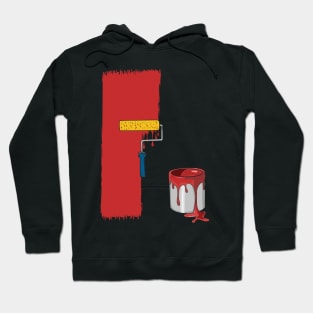 Facade Painting - Red Wall Art Painter Hoodie